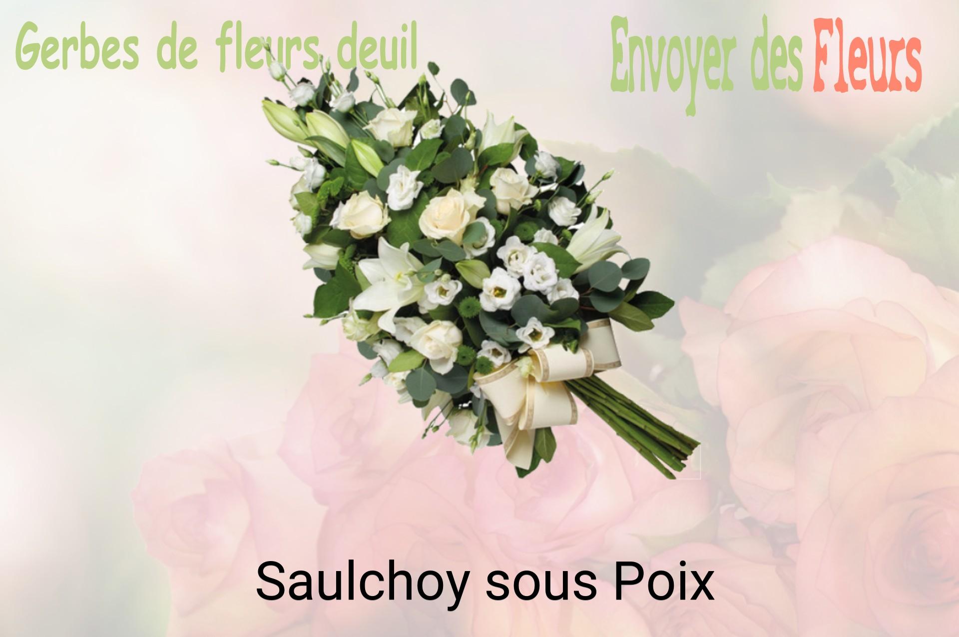 Gerbe de fleurs de deuil livrée à Saulchoy-sous-Poix